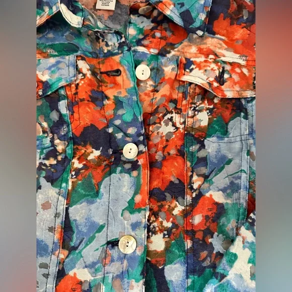 Ruby Rd. Multicolor Abstract Button-Up Blouse - Picture 2 of 7